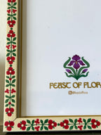 Hand Painted Folk Photo Frame, Cream
