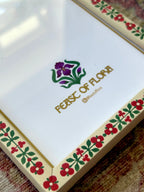 Hand Painted Folk Photo Frame, Cream
