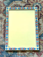 Hand Painted Folk Mirror, Cream