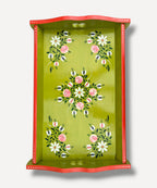 Lime Green - Hand Painted Wooden Tray