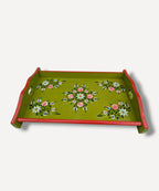 Lime Green - Hand Painted Wooden Tray