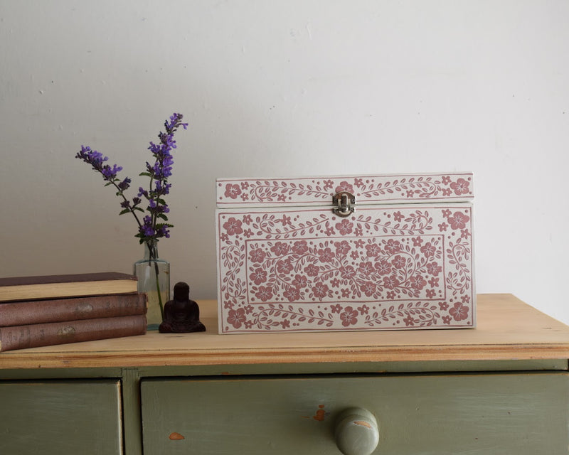 Pink and Cream Decorative Keepsake Box