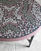 Grey and Pink Folk Floral Table