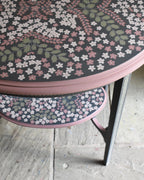 Grey and Pink Folk Floral Table